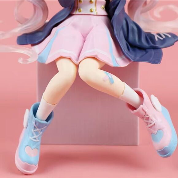 Hatsune Miku Pink Sakura Sitting Anime Action Figurine - Picture 3 of 9